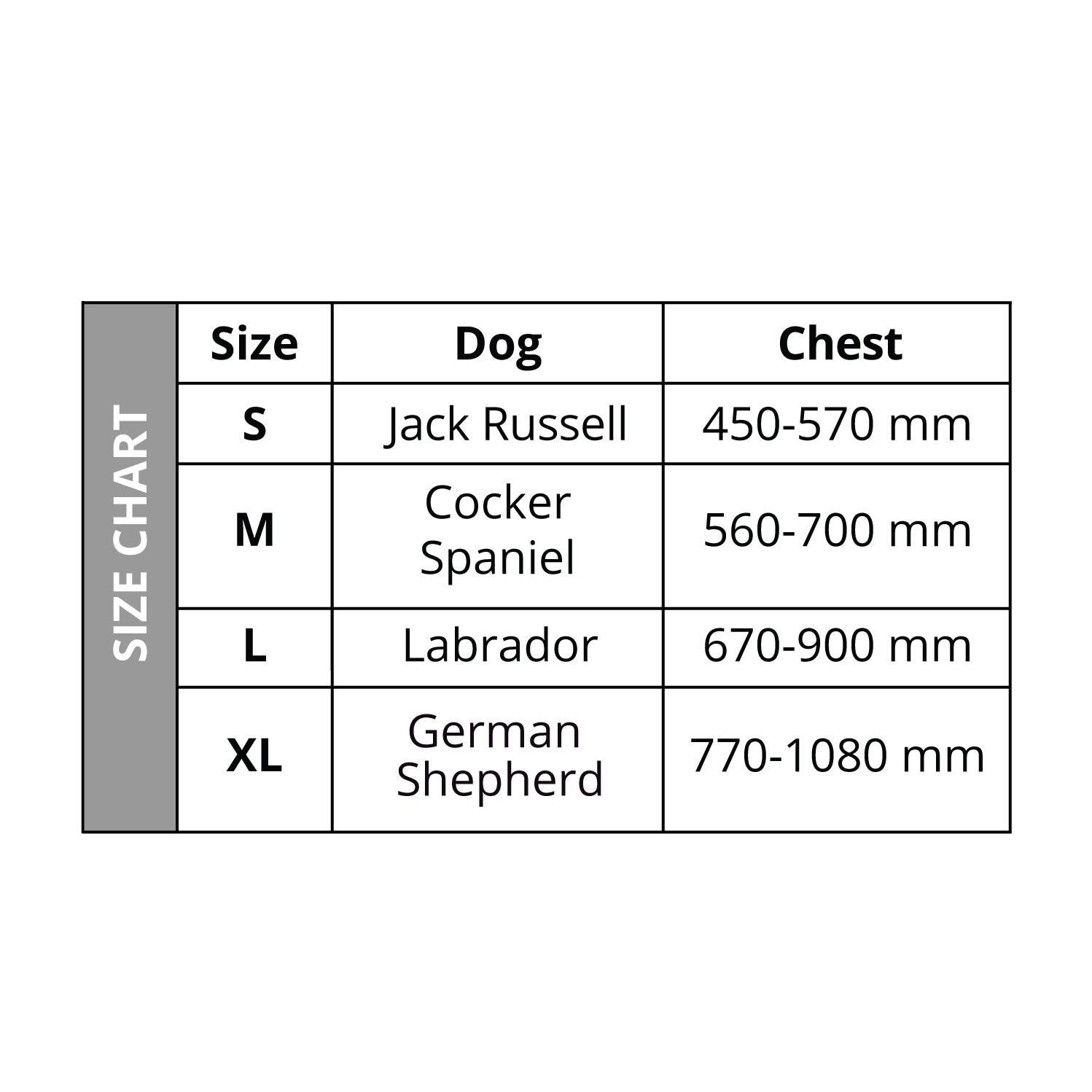 Dog Harness Sizes