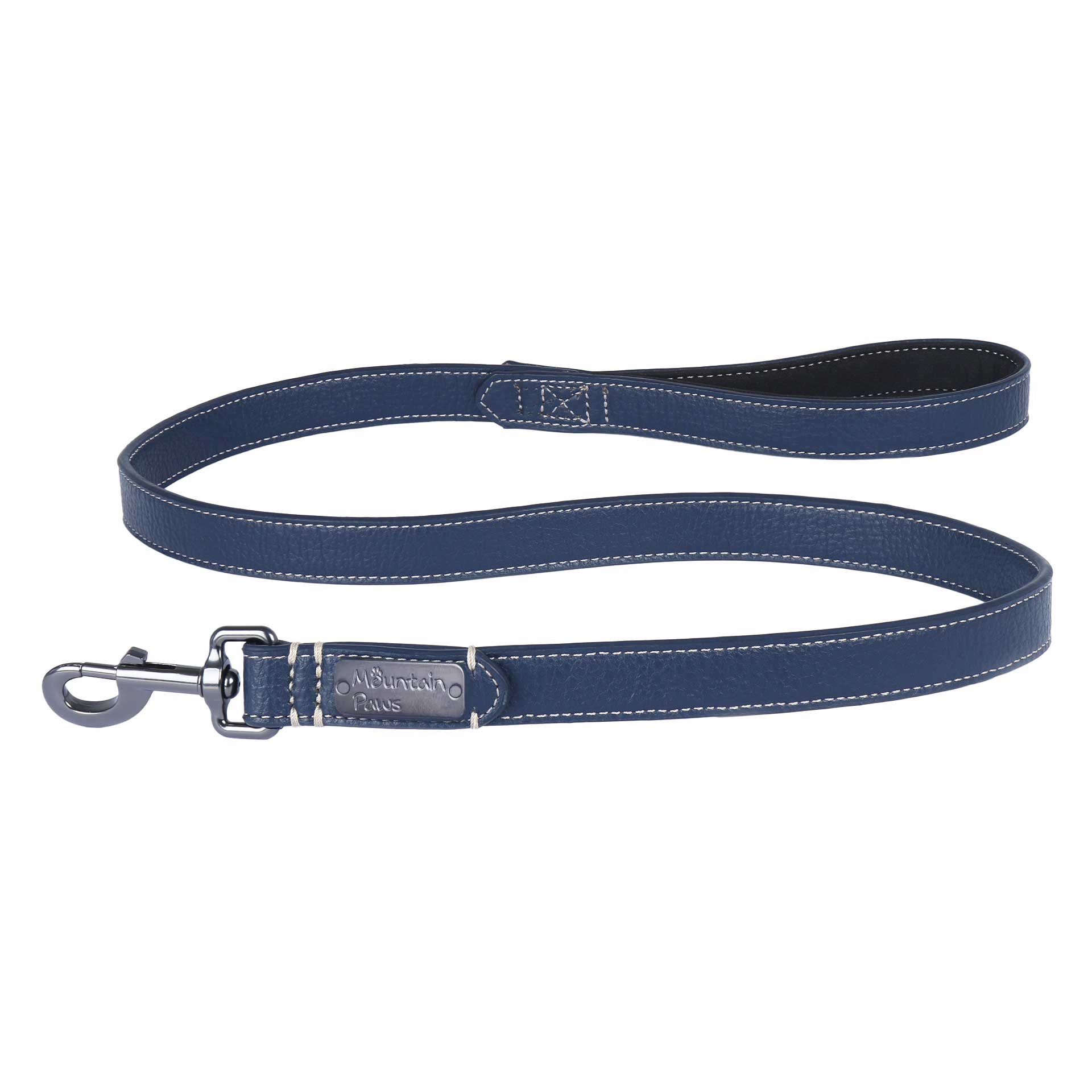 Faux Leather Dog Lead - variant[Navy]