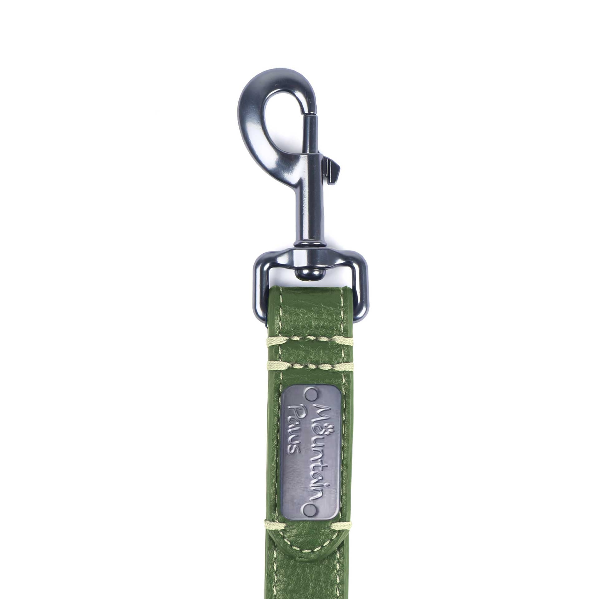 Faux Leather Dog Lead - variant[Green]