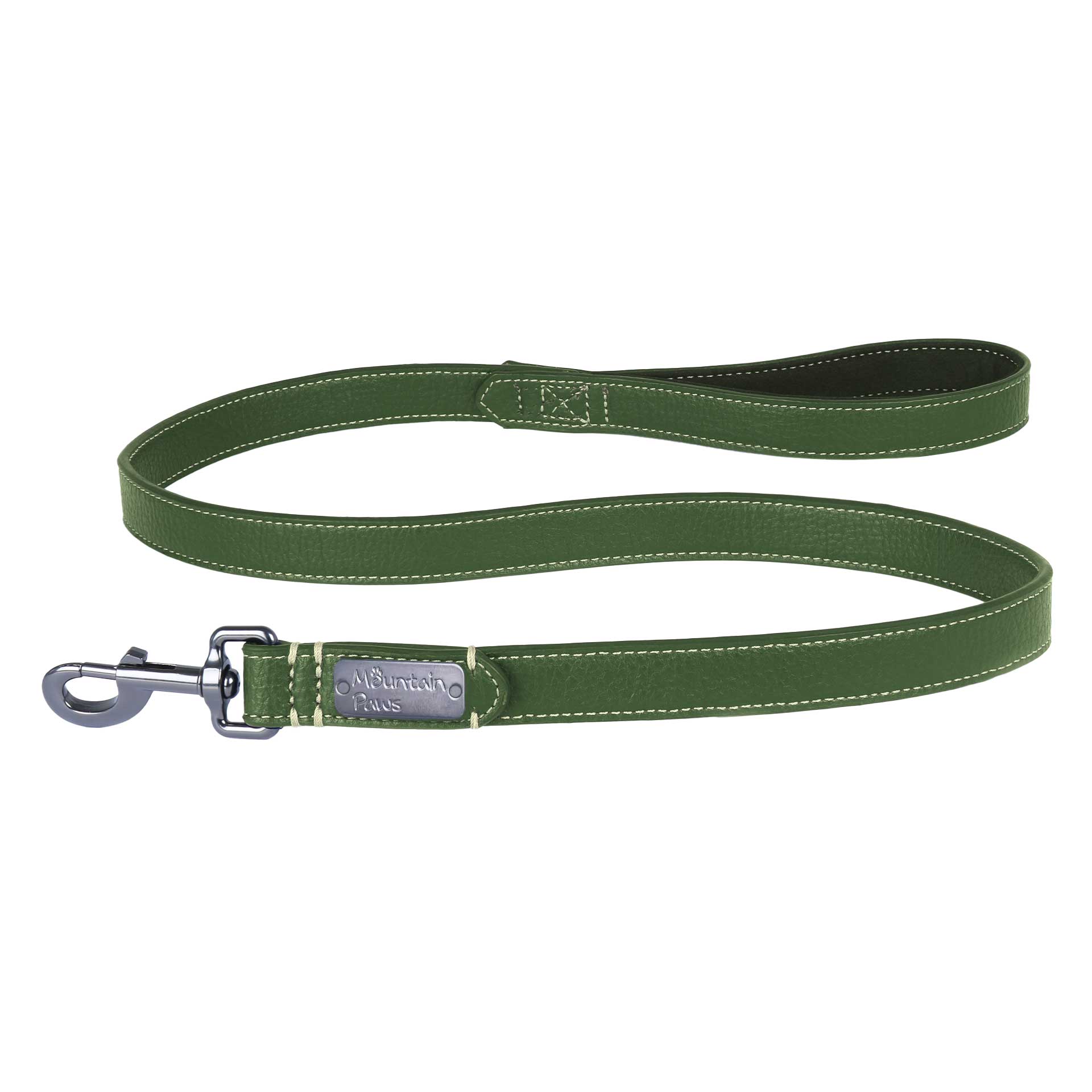 Faux Leather Dog Lead - variant[Green]