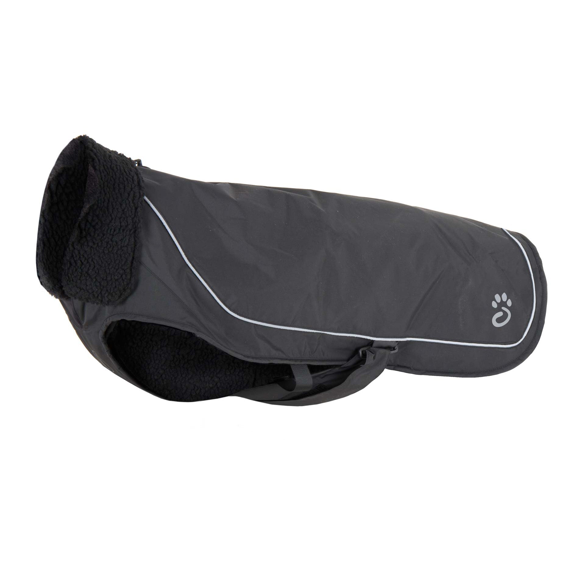 Fleece Lined Dog Coat - variant[Black]