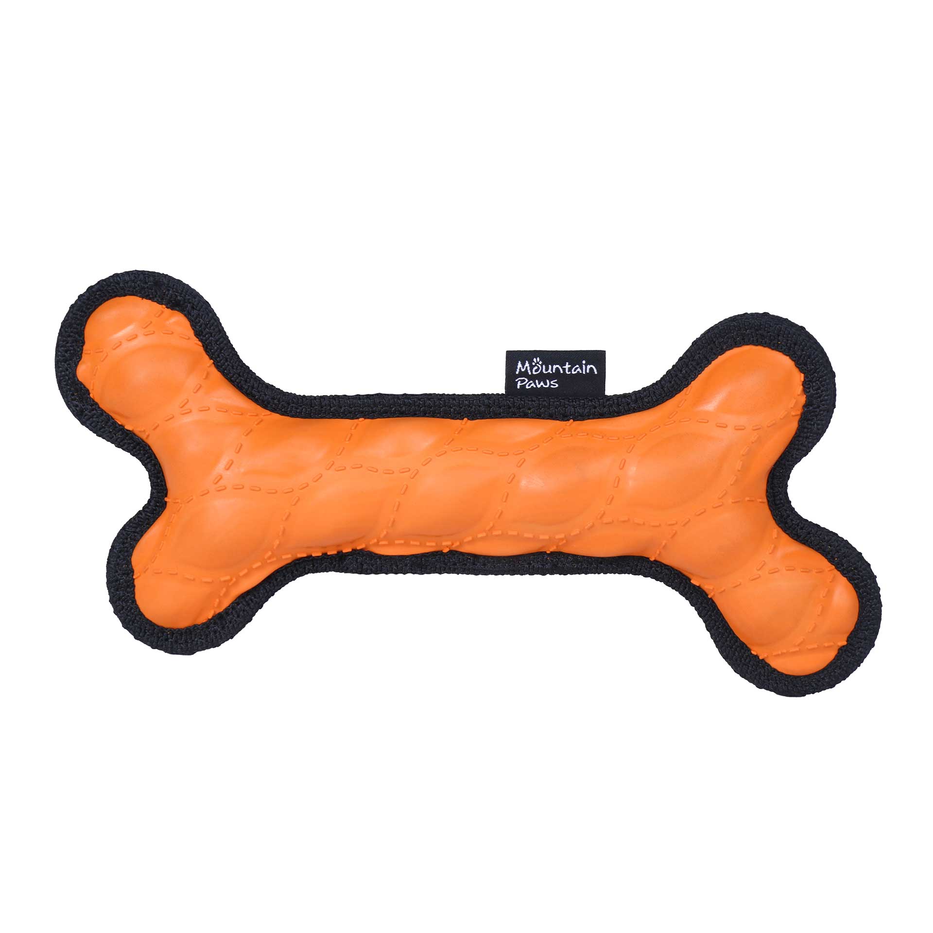 Rubber Bone Dog Toy - variant[Orange]